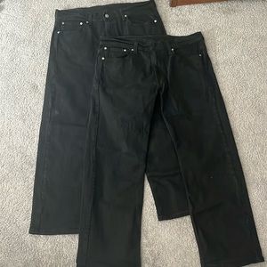 Two pairs of levi 569 loose straight